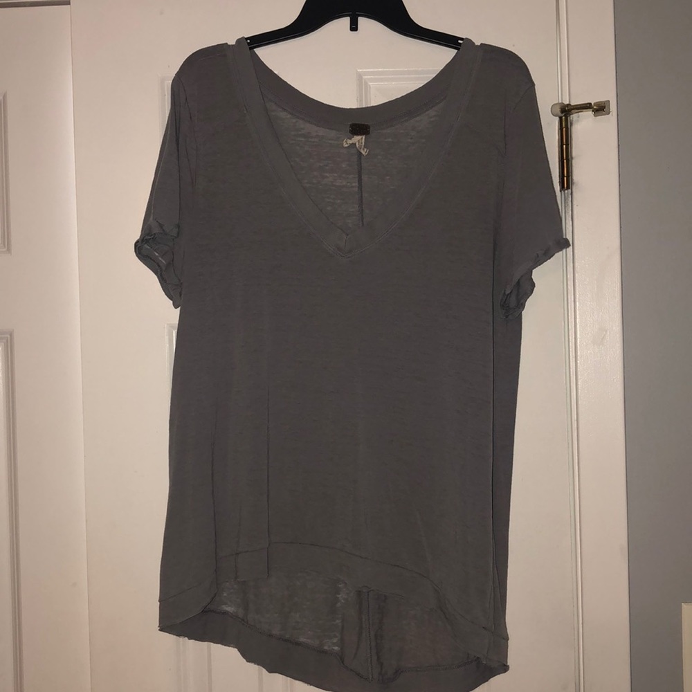 Gray V Neck